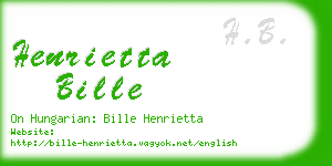 henrietta bille business card